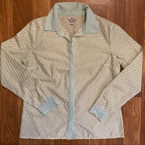 Mint and Gold Worthington Blouse